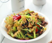 豆豉酱爆有机花菜怎么做