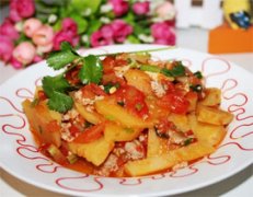 番茄肉末焖土豆怎么做