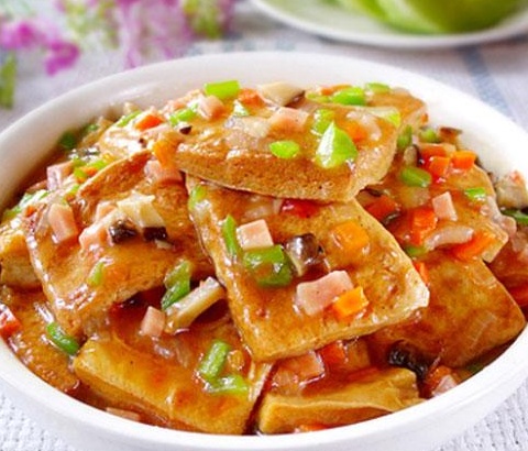 年夜饭菜谱大全--私房浇汁豆腐